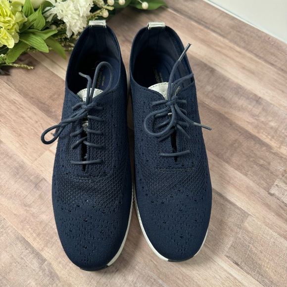 Cole Haan Size 10.5 Marine Blue Women's 2.ZEROGRAND Stitchlite Wingtip Oxfords - Picture 10 of 15